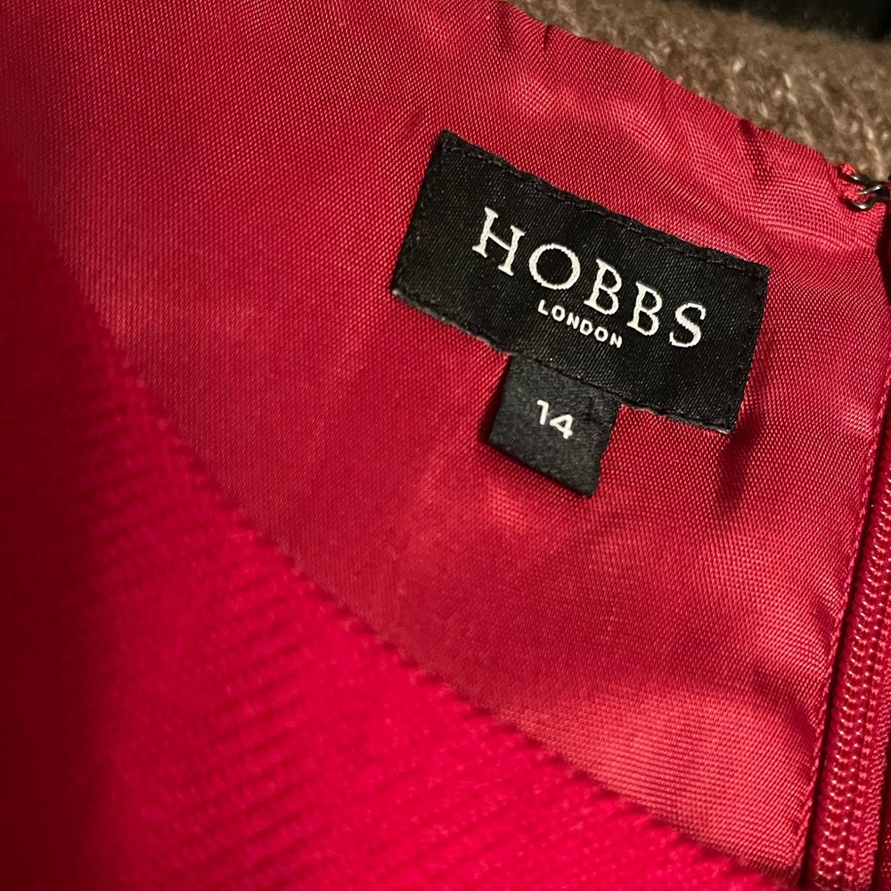 ♥️ Hobbs London Vibrant Red Sleeveless Wool Mini Dress